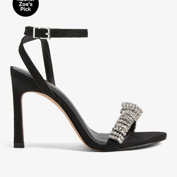 Rhinestone Embellished Knot Heeled Sandals - Picture 1 of 2